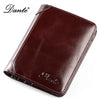 Dante Men's Leather RFID Wallet - Vintage Cowhide Vertical Design with Money Clip
