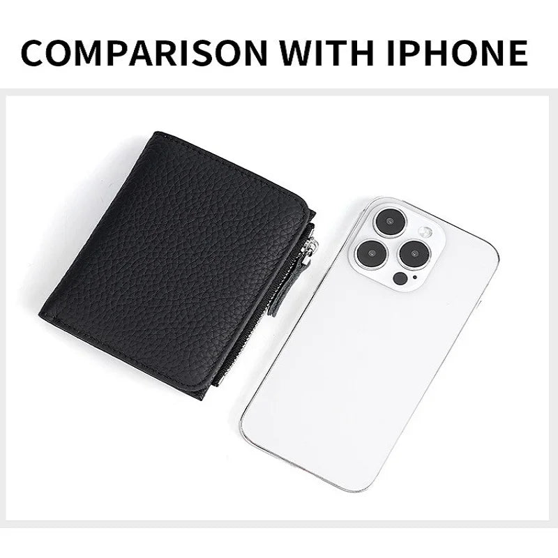 RFID Blocking Women's Leather Wallet - Compact Multi-Card Bifold Purse