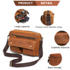 Men's Fashion Leather Bag - Large Crossbody with Pressure-Relief Strap