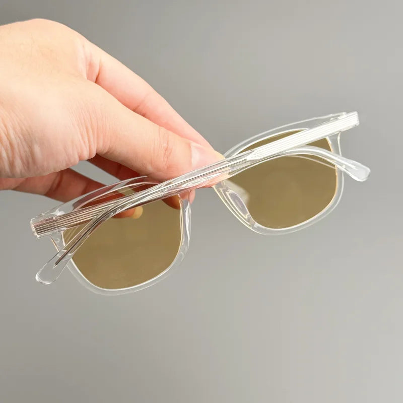 Classic Square Sunglasses - Hand-Designed Acetate Frames with UV400 Protection