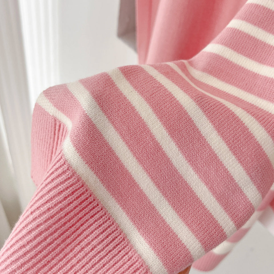 Preppy Striped Knitted Scarf - High-Grade Office Shawl for Air-Conditioned Spaces
