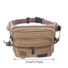 4-Layer Canvas Waist Pack - Large Capacity Multi-Functional Belt Bag with Phone Pocket
