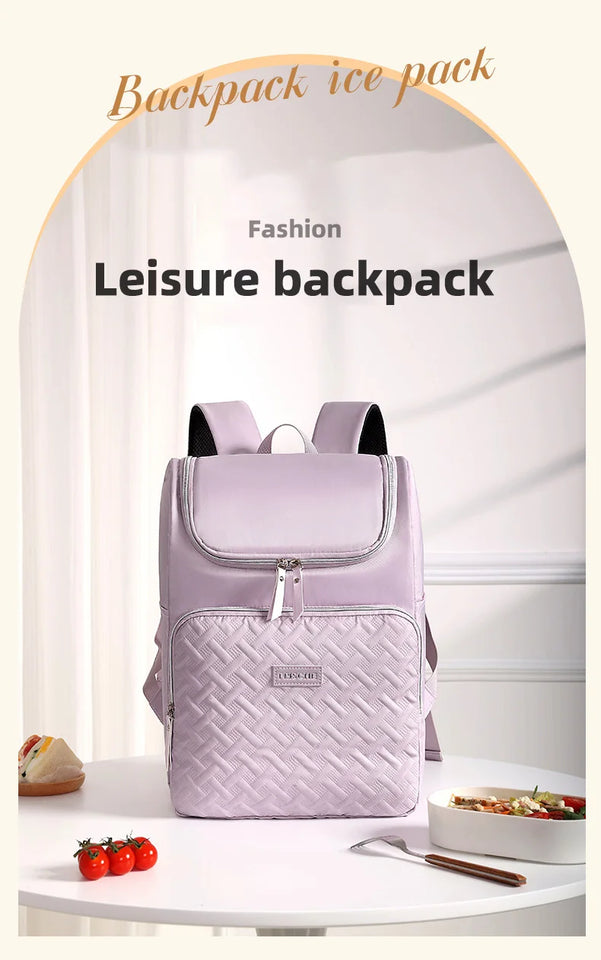 Large Capacity Cooler Backpack - Insulated Leakproof Bag for Camping, Hiking & Picnic