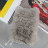 Real Rex Rabbit Fur Scarf - Women's Handmade Knit Cowl & Headband for Winter