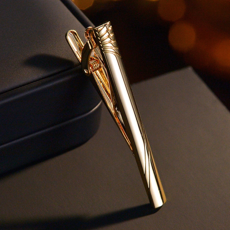 Luxury Metal Cufflinks & Tie Clip Set - 10 Styles Premium Men's Accessories