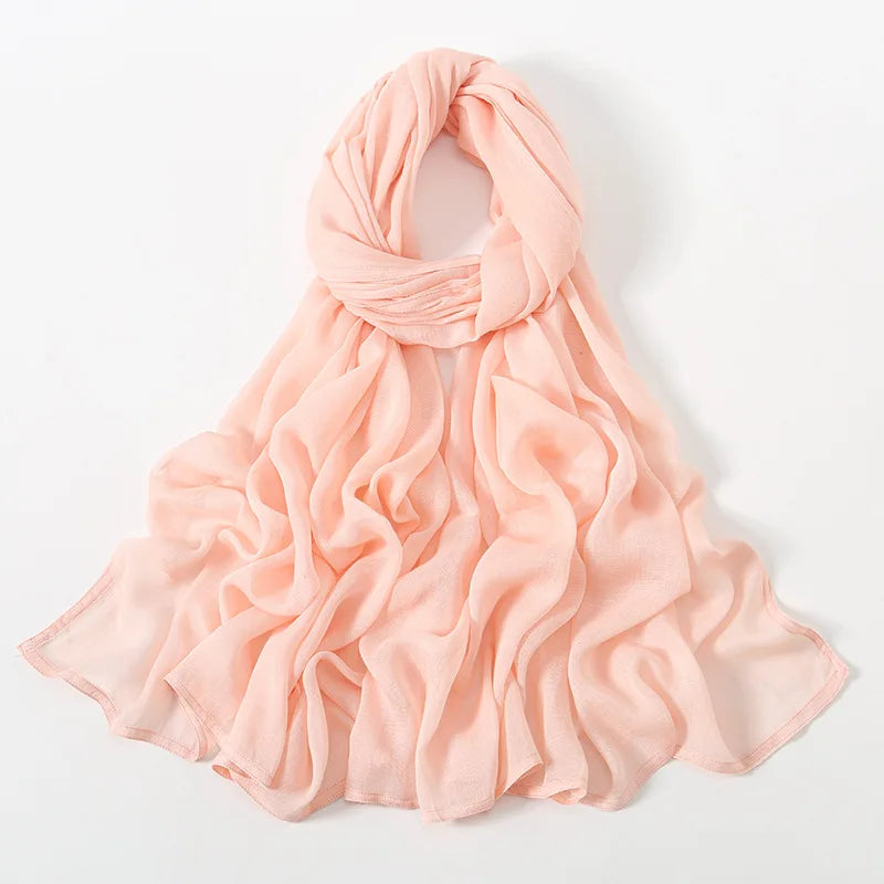 Premium Cotton Rayon Modal Hijab - Large 190x85cm Islamic Headscarf for Women
