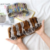 Real Rex Rabbit Fur Scarf - Women's Handmade Knit Cowl & Headband for Winter