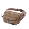 4-Layer Canvas Waist Pack - Large Capacity Multi-Functional Belt Bag with Phone Pocket