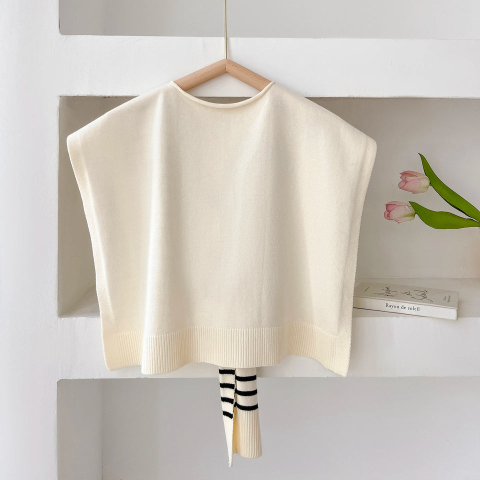 Preppy Striped Knitted Scarf - High-Grade Office Shawl for Air-Conditioned Spaces