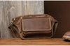 Men's Leather Crossbody Bag - Multi-Function Waist Bag for Sports & Casual Wear