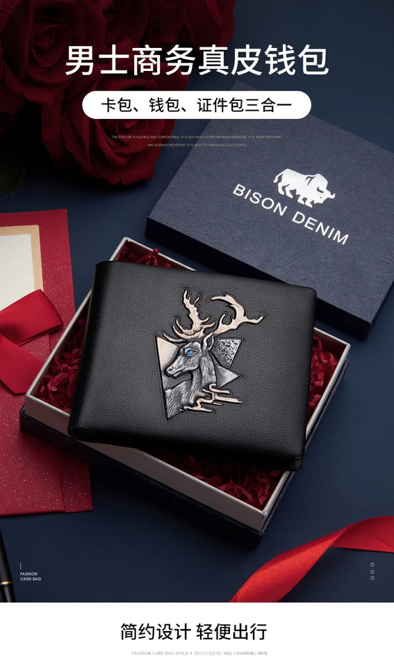 Genuine Leather Vintage Wallet - Designer Card Holder for Men & Women