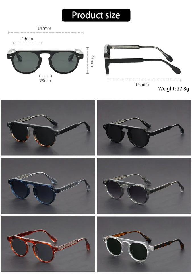 VICKY Designer Geometric Sunglasses - Polarized UV Protection & Prescription Ready