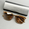 Retro Brown Square Sunglasses - Outdoor UV Protection & Prescription Ready