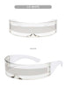 Cyber Punk Rimless Sunglasses - Y2K Futuristic Wrap-Around for Women