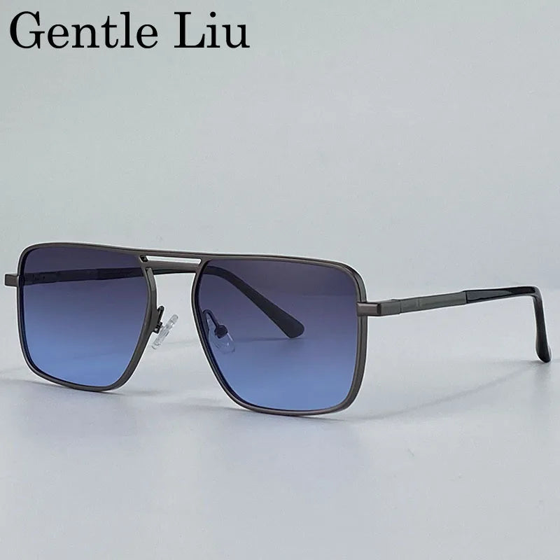 Steampunk Driving Sunglasses - Oversized Square Punk Design with UV400 Protection