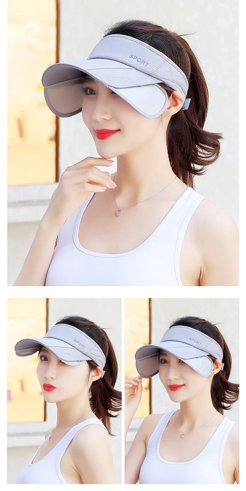 Adjustable Visor Sun Hat - UV Protection Sports Cap for Men & Women