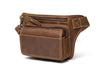 Men's Leather Crossbody Bag - Multi-Function Waist Bag for Sports & Casual Wear
