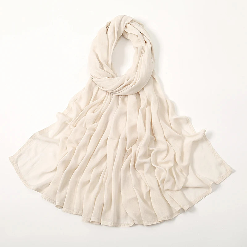 Premium Cotton Rayon Modal Hijab - Large 190x85cm Islamic Headscarf for Women