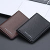 Minimalist Men's Wallet - Slim PU Leather Front Pocket Card Holder