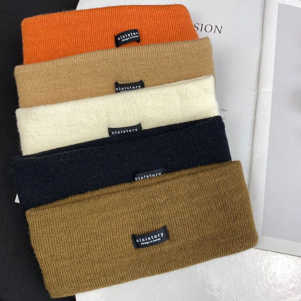High Stretch Knitted Headband - Yoga, Face Wash & Hair Tie for Autumn/Winter