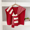 Preppy Striped Knitted Scarf - High-Grade Office Shawl for Air-Conditioned Spaces