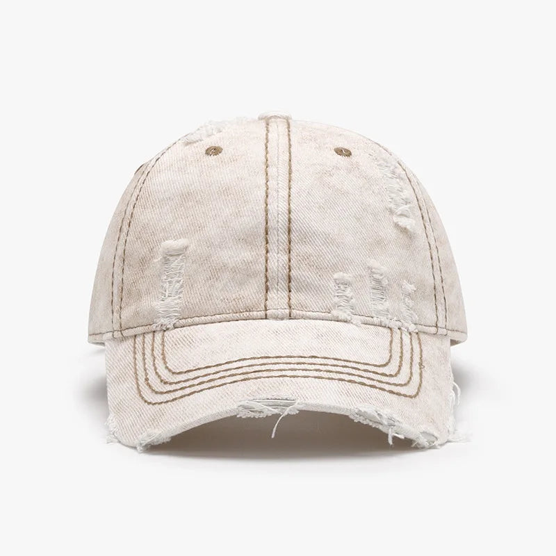 Soft Washed Cotton Baseball Cap - Unisex Adjustable Breathable Design for Daily Wear