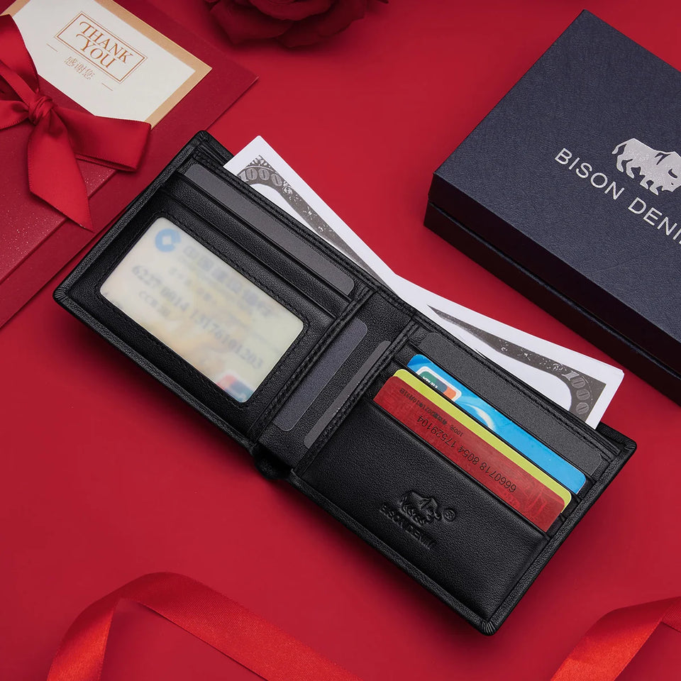 Genuine Leather Vintage Wallet - Designer Card Holder for Men & Women