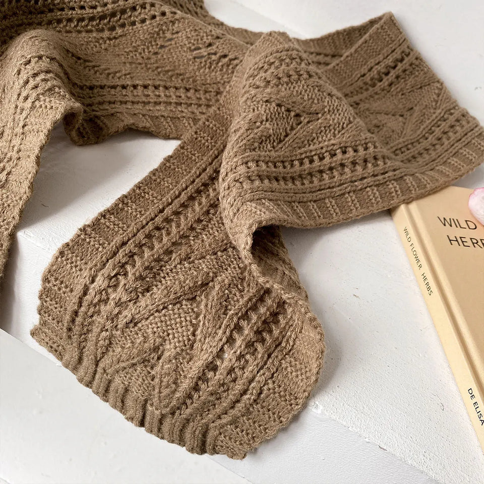 Korean Style Knitted Shawl - Summer Air Conditioning Neck Cape for Women