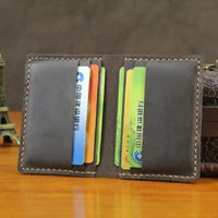 Business Card Holder - Genuine Leather Credit Card Wallet & ID Organizer