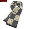 Luxury Men's Cashmere Scarf - Winter Wool Plaid Muffler Perfect for Gifts