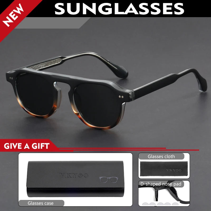 VICKY Designer Geometric Sunglasses - Polarized UV Protection & Prescription Ready