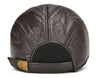 Genuine Leather Baseball Cap for Men - Cowhide Winter Hat with Earflaps