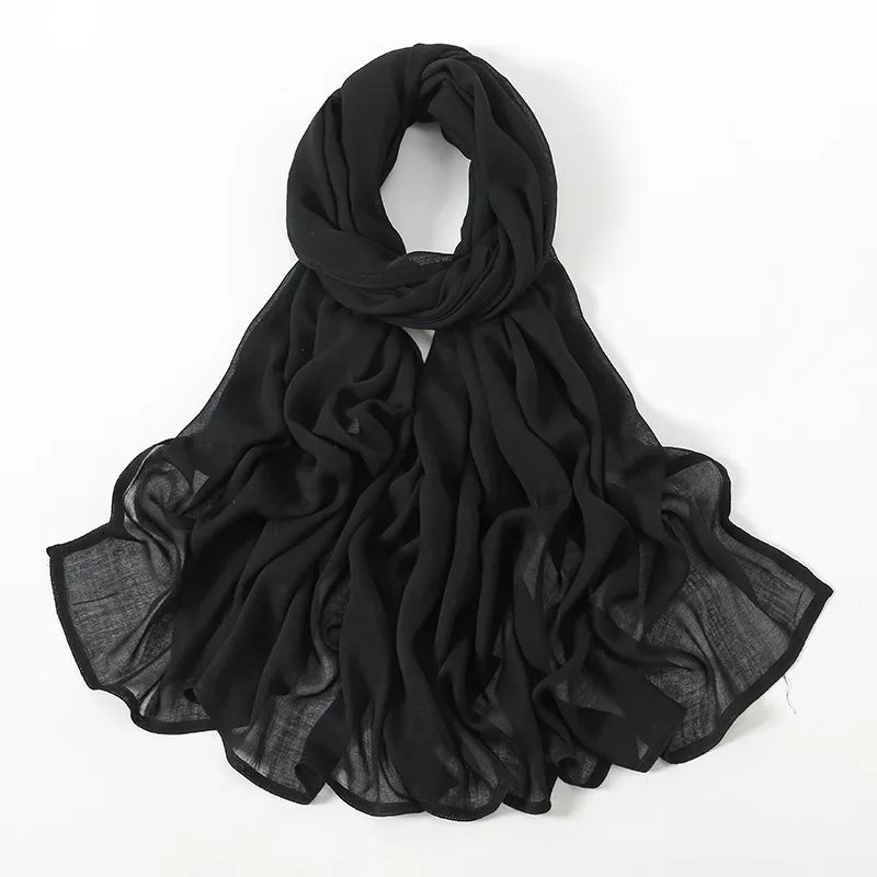 Premium Cotton Rayon Modal Hijab - Large 190x85cm Islamic Headscarf for Women