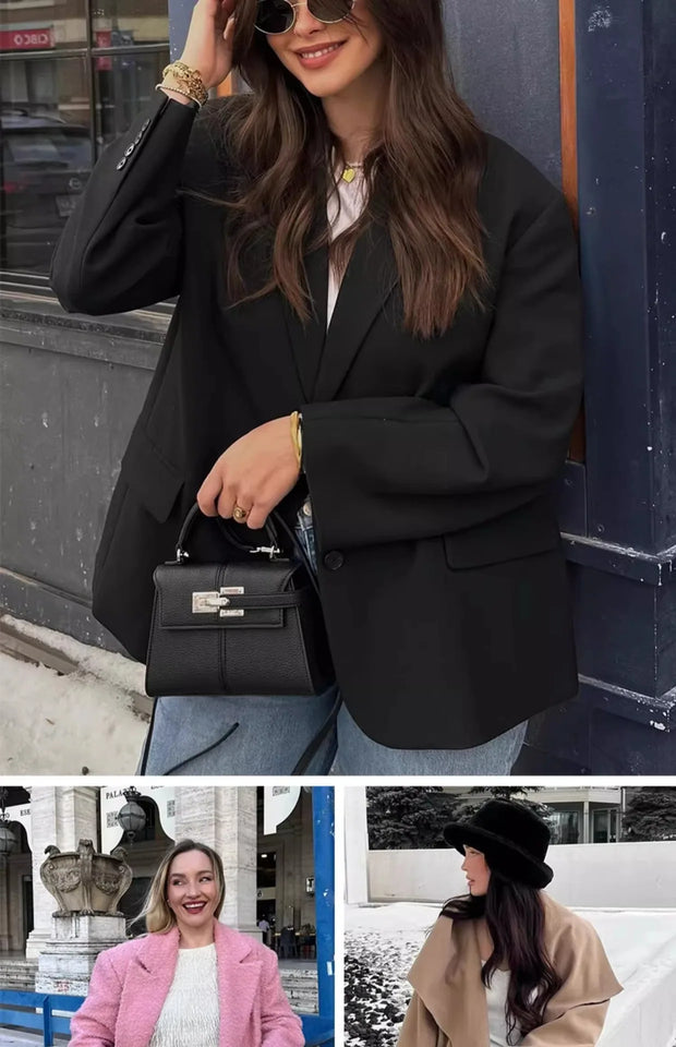 Trapezoidal Leather Handbag for Women - Versatile Tote Style