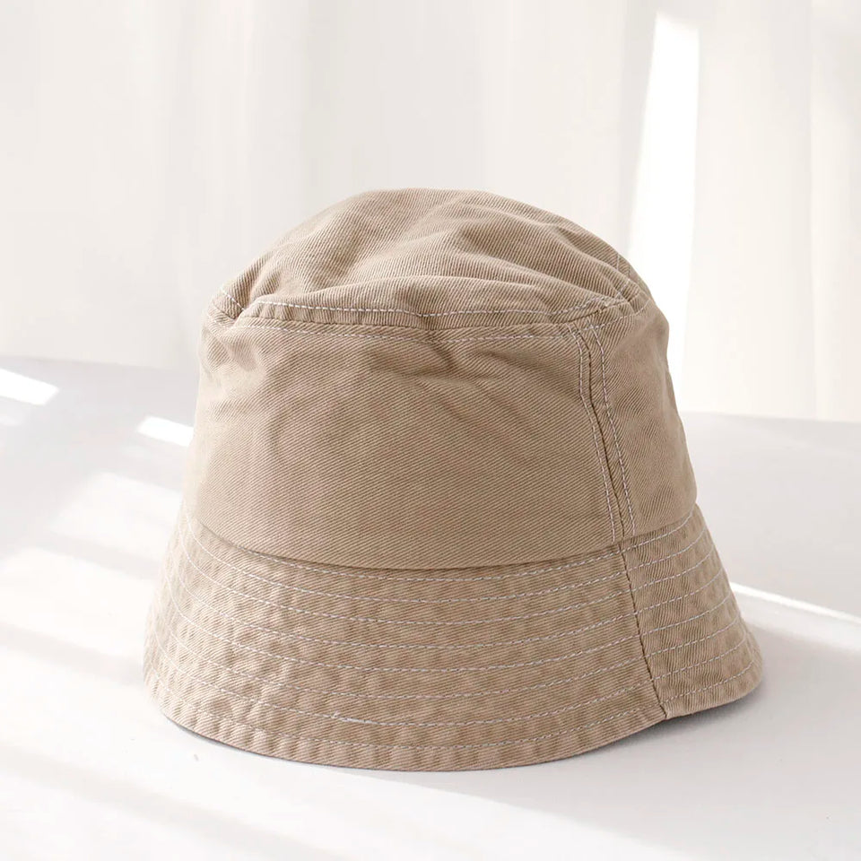Four Season Women's Bucket Hat - Cotton Fringed with Adjustable Wire Brim