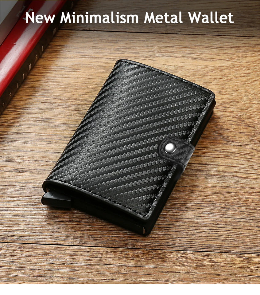 Carbon Fiber Men's Wallet - Ultra-Slim RFID Pop-Up Card Holder