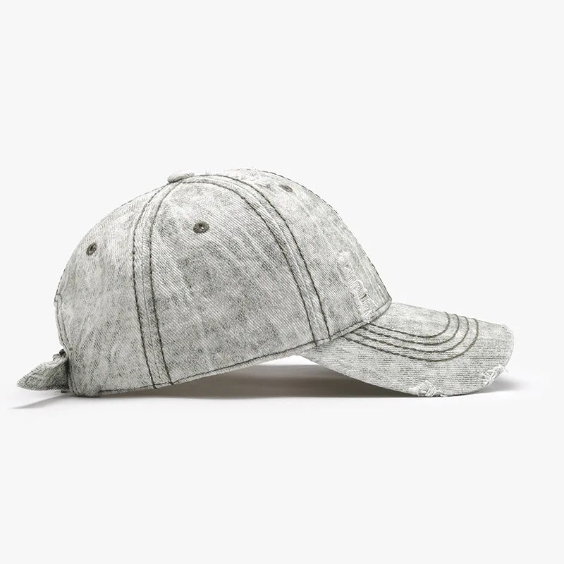 Soft Washed Cotton Baseball Cap - Unisex Adjustable Breathable Design for Daily Wear