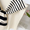 Preppy Striped Knitted Scarf - High-Grade Office Shawl for Air-Conditioned Spaces
