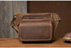 Men's Leather Crossbody Bag - Multi-Function Waist Bag for Sports & Casual Wear