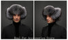 Men's Luxury Fox Fur Hat - 100% Sheepskin Ushanka with Ear Flaps