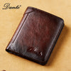 Dante Men's Leather RFID Wallet - Vintage Cowhide Vertical Design with Money Clip