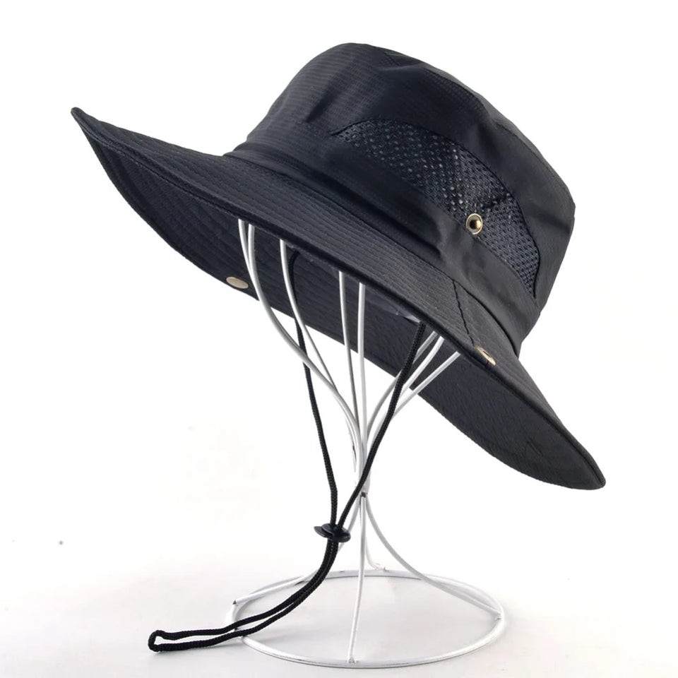 Anti-UV Wide Brim Hat - Unisex Sun Protection for Fishing, Hiking & Beach