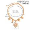 Ingemark Vintage Heart Sun Moon Necklace - Creative Alloy Chain Choker for Bridal Jewelry