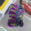 Real Rex Rabbit Fur Scarf - Women's Handmade Knit Cowl & Headband for Winter