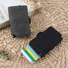 Split Leather RFID Wallet for Men - Slim Pop-Up Design with Money Clip
