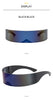 Cyber Punk Rimless Sunglasses - Y2K Futuristic Wrap-Around for Women