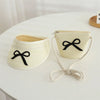Large Brim Straw Sun Hat & Bag Set - Girls' Summer Beach Visor with Bowknot