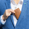 Split Leather RFID Wallet for Men - Slim Pop-Up Design with Money Clip