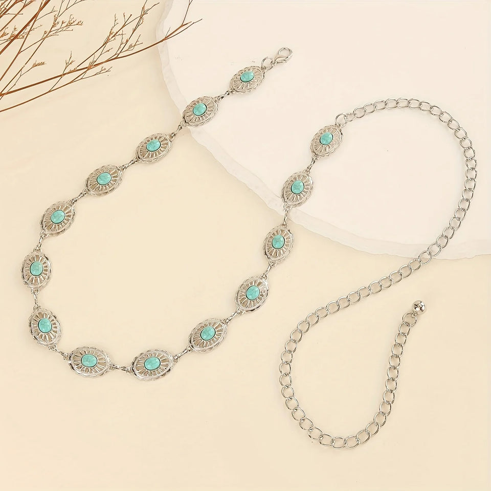 Vintage Bohemian Waist Chain - Hollow Metal Belt Jewelry