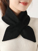 Wool Knit Neck Warmer for Women - Bow Tie Style Winter Scarf with Loop Design